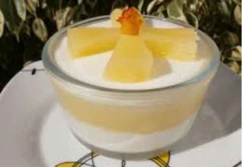 Crema de piña y yogur